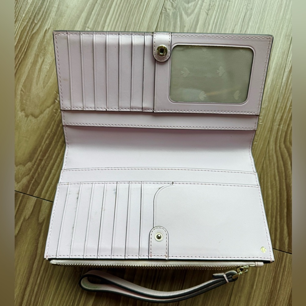 Kate Spade Blush Pink Leather Wristlet - Picture 3 of 9